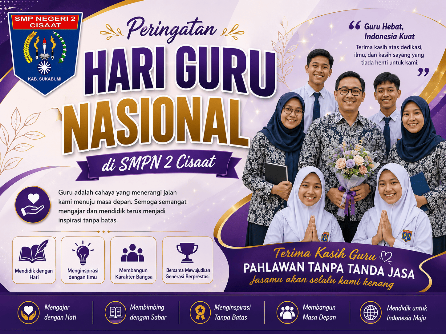 Peringatan Hari Guru Nasional di SMPN 2 Cisaat